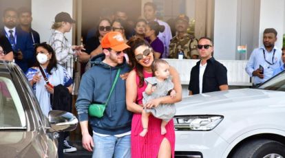 414px x 230px - Priyanka Chopra-Nick Jonas bring daughter Malti to India for the first  time, pose together as a family. See photos | Bollywood News - The Indian  Express
