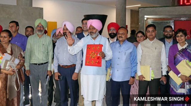 Harpal Singh Cheema announced Rs 20 crore to be spent on training and skill upgradation of teachers and school heads from government schools. (Express photo by Kamleshwar Singh)