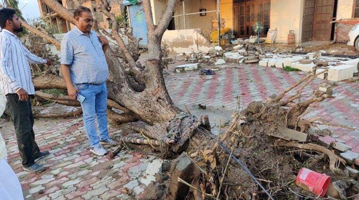 Tornado in Bukainwala village of Fazilka district of Punjab caused extensive damage