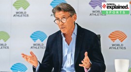 World Athletics president Sebastian Coe at a press conference on Thursday.