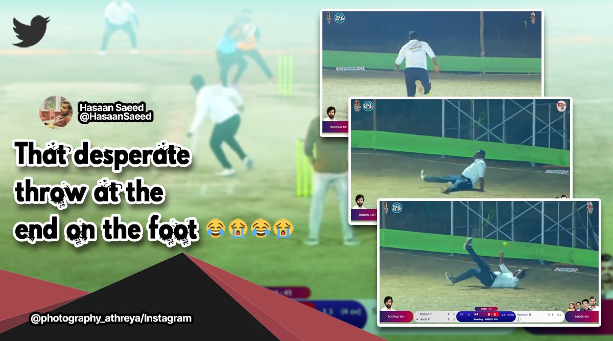 Full marks for effort Video of epic fielding fail in a local cricket match has netizens in splits Trending News