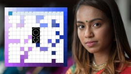 indian girl's face beside snapshot of a womens day crossword on what women want