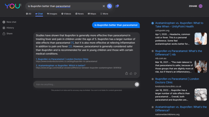 you.com screenshot