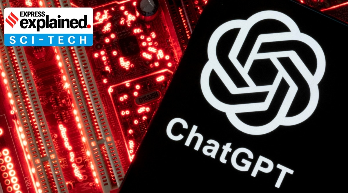 A smartphone with a displayed ChatGPT logo is placed on a computer motherboard in this illustration taken February 23, 2023.