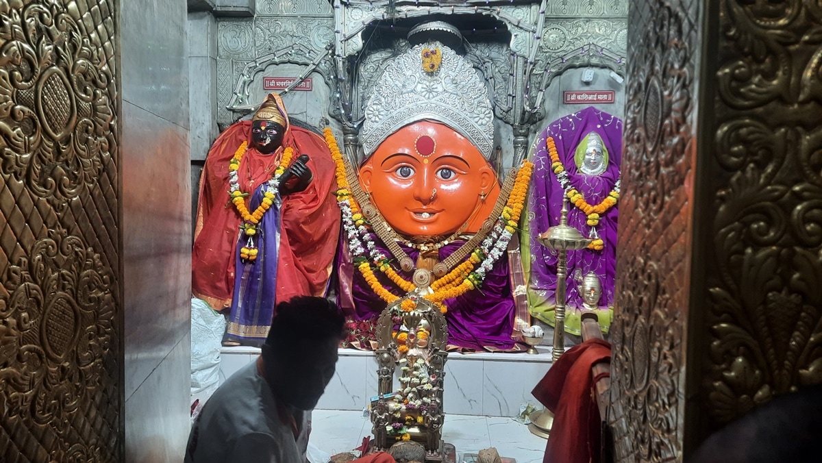 Idol of Bolhai Mata inside the temple at village Wadebolhai