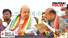 Home Minister Amit Shah with CM Basvaraj Bommai
