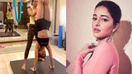 Ananya Panday headstand