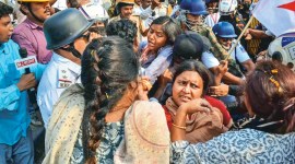 DYFI, Democratic Youth Federation of India, DYFI members, police clash in Siliguri, Siliguri, West Bengal, Kolkata, Indian Express, current affairs