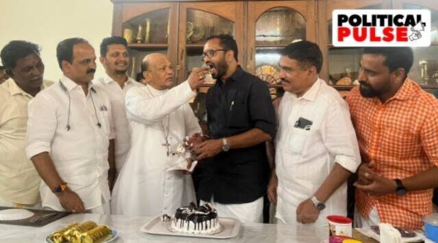 Kerala BJP vice-chief visits Christian shrine, Thiruvananthapuram, Kerala BJP, Kerala church, Indian Express, India news, current affairs