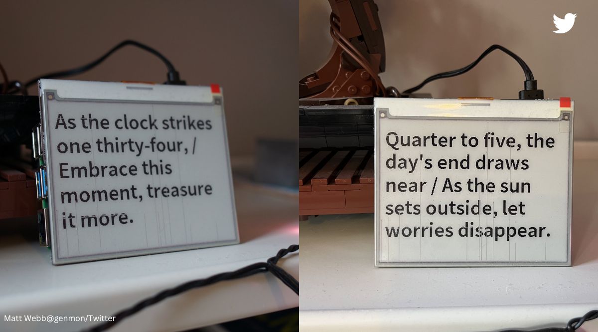 ChatGPT clock shows time poetically