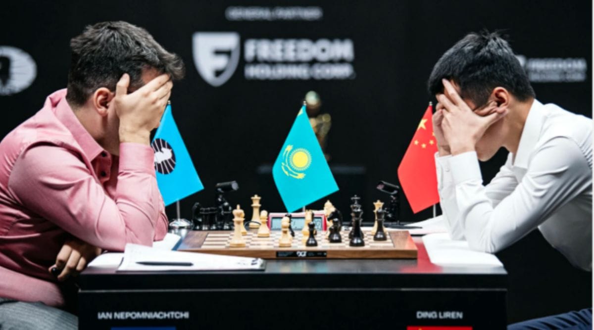 Ian Nepomniachtchi and Ding Liren played out a draw in Game 1