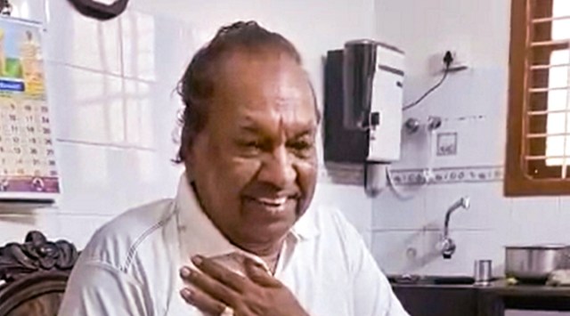 KS Eshwarappa talking to PM Narendra Modi Friday. PTI