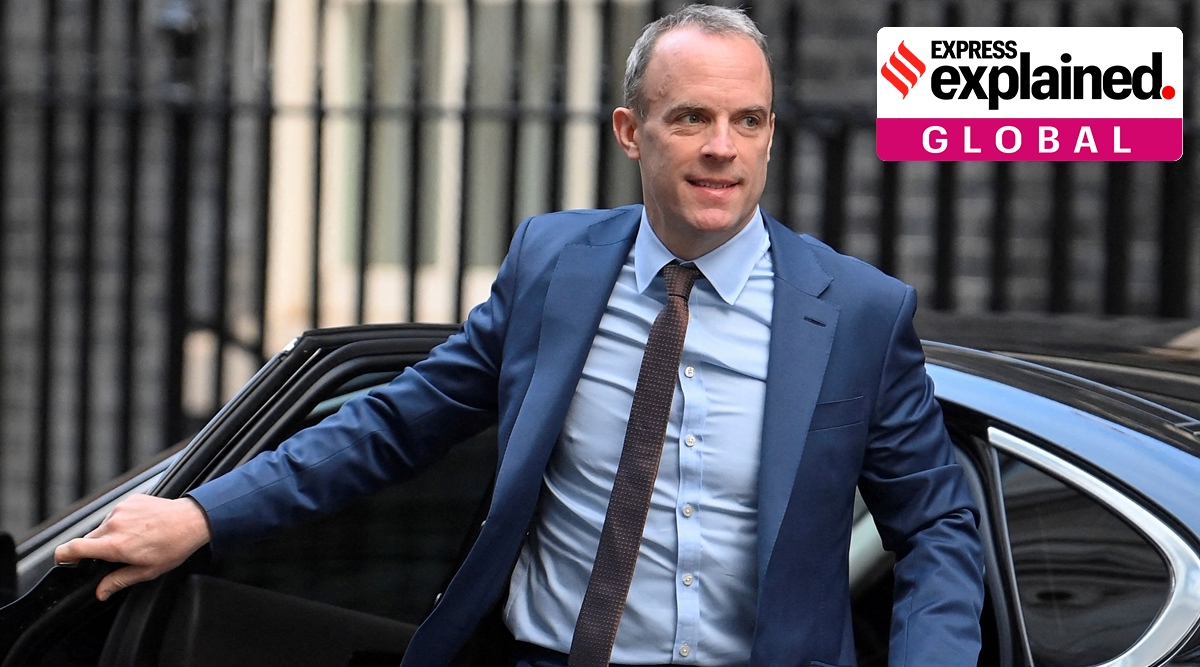 Why has Dominic Raab resigned as British deputy prime minister?
