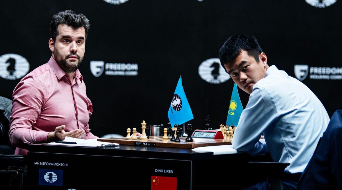 Ian Nepomniachtchi draws with Ding Liren in Game 1 of World Chess