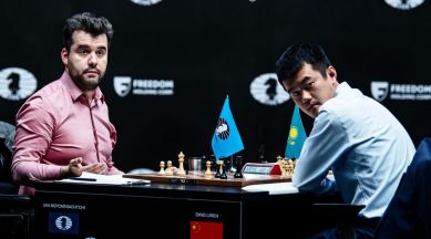 Ian Nepomniachtchi and Ding Liren split a point following a quick game.