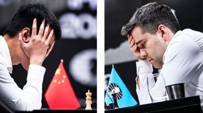 Ding Liren defeats Ian Nepomniachtchi in Game 6 of the 2023 World