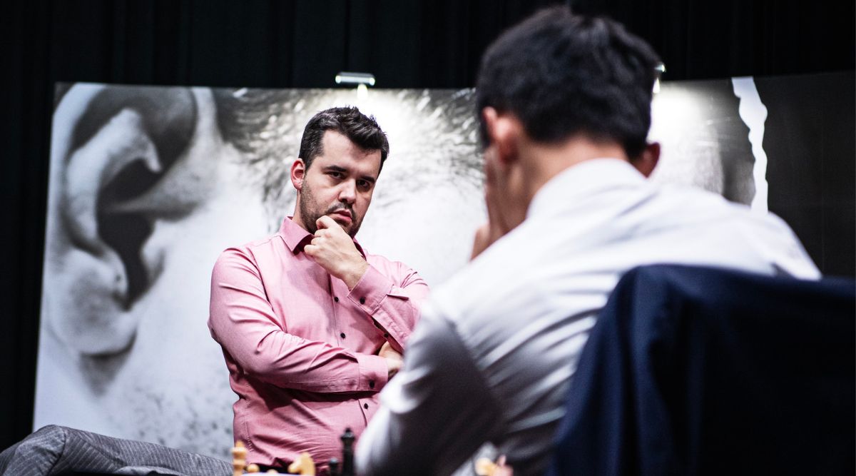 Though Ian Nepomniachtchi has a 5-4 lead in the 14-game match, Ding Liren has three games with White pieces left while Nepo has only two.