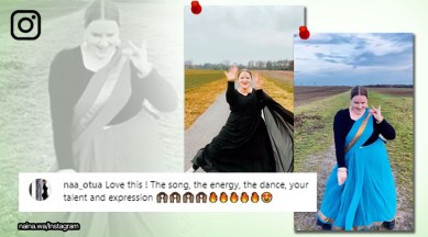 German woman dances to Bollywood songs