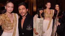 Gigi Hadid with SRK and Aishwarya Rai