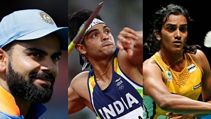 Virat Kohli, Neeraj Chopra, PV Sindhu