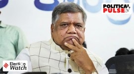 Former Karnataka CM Jagadish Shettar during a press conference to join the Congress Party, at KPCC office in Bengaluru, April 17, 2023.