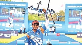 Archer Jyothi Vennam, swimmer Jyothi Vennam, archery, Archery Association of India (AAI), Archery World Cup, swimming champ Jyothi Vennam, Limca Book swimming record holder, World swimming Championship, sport news, indian express
