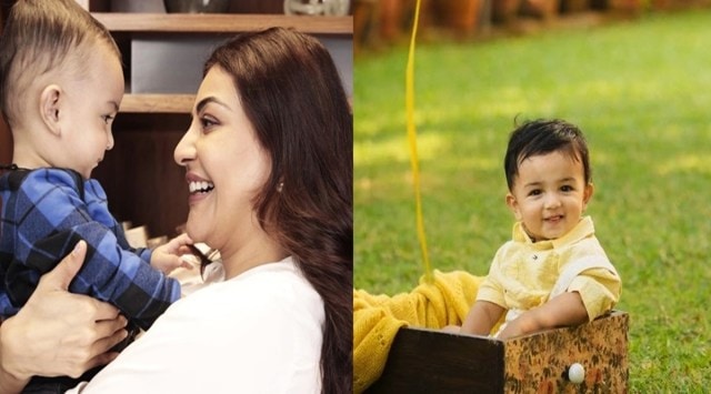 Kajal Aggarwal with son Neil Kitchlu