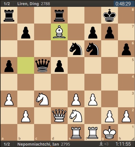 Keeping the Bishops with 21.Bd3 doesn't offer any prospects after 21...d4! 22.exd4 Nxd4 with a probable draw