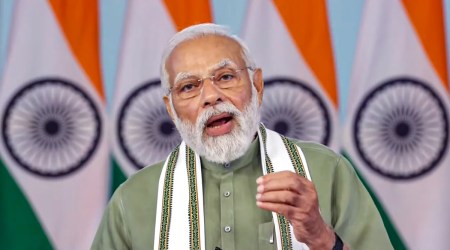 Narendra Modi, Assam, Rongali Bihu, development projects, railway projects, rail infrastructure, connectivity, Northeast India, Himanta Biswa Sarma, AIIMS Guwahati, medical colleges, Assam Advanced Health Care Innovation Institute, Aapke Dwar Ayushman campaign, Ayushman Bharat Pradhan Mantri Jan Arogya Yojana, Sarusajai Stadium, Bihu dance, Guinness World Record, Menthol Plant, Brahmaputra River, Palashbari, Sualkuchi, Rang Ghar, Sivasagar, Digaru-Lumding section, Gauripur-Abhayapuri section, New Bongaigaon-Dhup Dhara section, Raninagar Jalpaiguri-Guwahati section, Senchoa-Silghat Town section, Senchoa-Mairabari section, Guwahati High Court, platinum jubilee celebrations