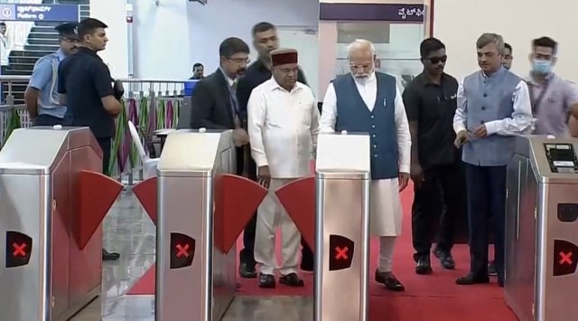 Bengaluru Metro Station Which Was Inaugurated By PM Modi Waterlogged : Pictures Go Viral 87 Waterlogging at Bengaluru metro station inaugurated by PM Modi in March | Cities News,The Indian Express