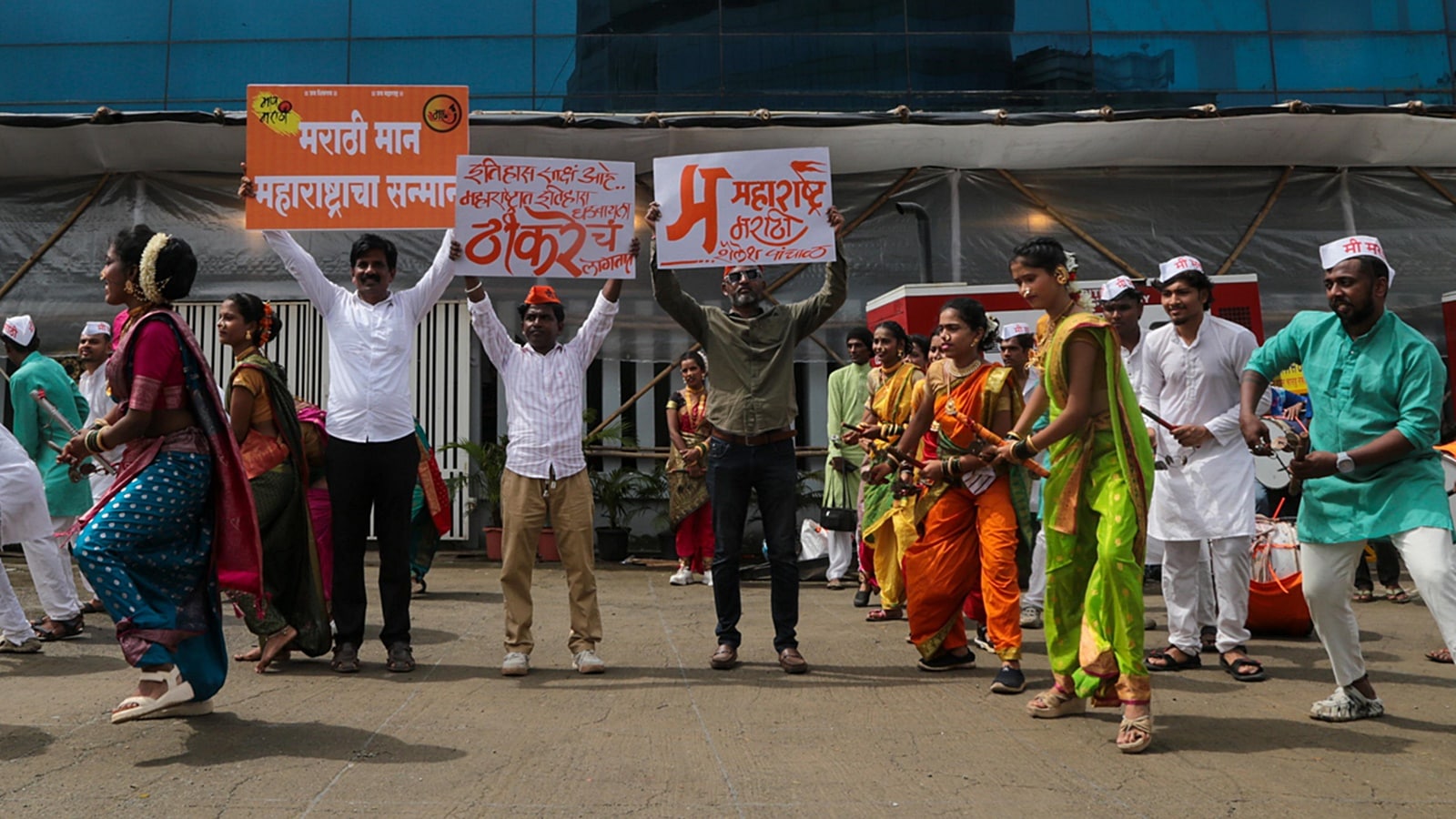 Shiv Sena (UBT) and MNS Supporters at the Joint Uddhav-RJ Thakeray Rally