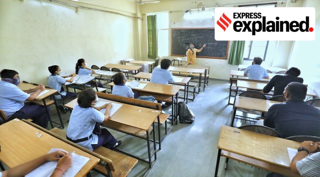 teacher teaching in a classroom