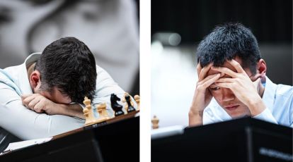 Ian Nepomniachtchi draws with Ding Liren in Game 1 of World Chess