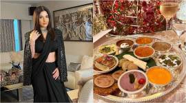 The guests at the NMACC were served food in silver thalis.