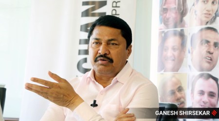 Maharashtra Congress chief Nana Patole was missing from the Vajramooth rally of the Maha Vikas Aghadi. (Express photo by Ganesh Shirsekar, file)