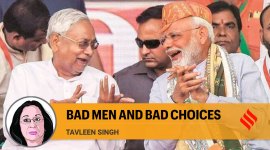 tavleen singh writes on the nexus of crime and politics in india, and pm modi's failure in improving india's political culture