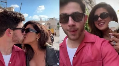 Priyanka Chopra-Nick Jonas share a kiss in front of the Colosseum, fans say  'national jiju setting husband goals'. See pics, videos | Entertainment  News,The Indian Express