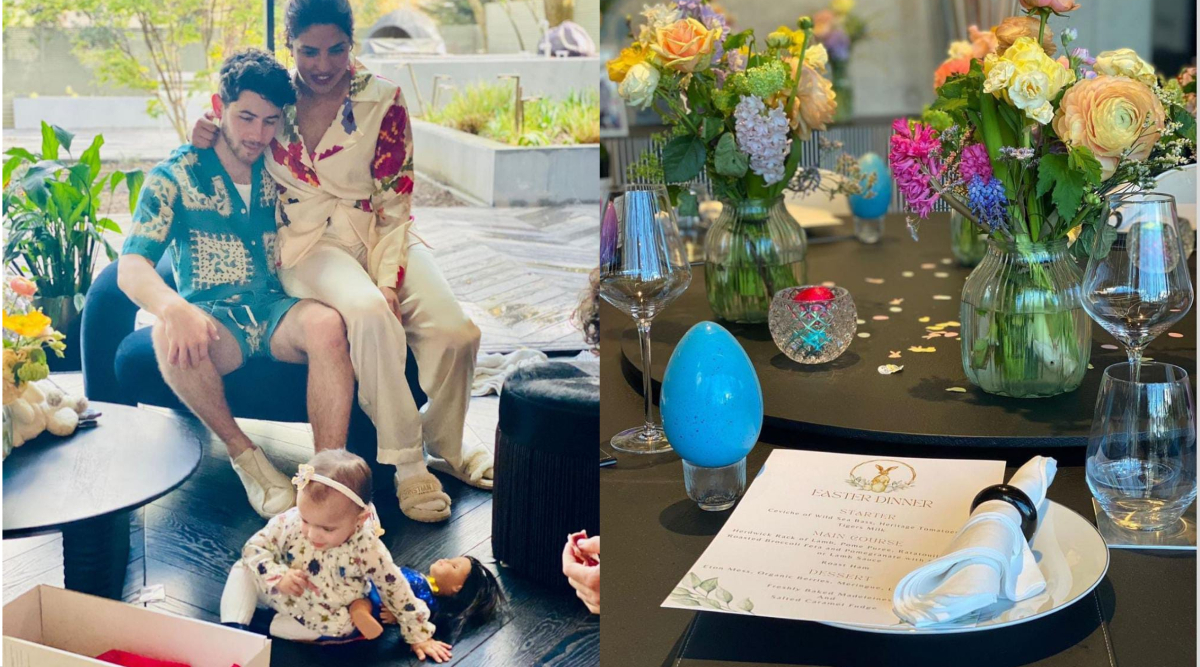 Priyanka Chopra-Nick Jonas share pictures of Malti Marie's first Easter,  fans spot tiger's milk on festive menu. Watch | Bollywood News - The Indian  Express