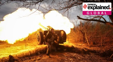 SIPRI data, military spending, Ukrainian service member fire a howitzer D30
