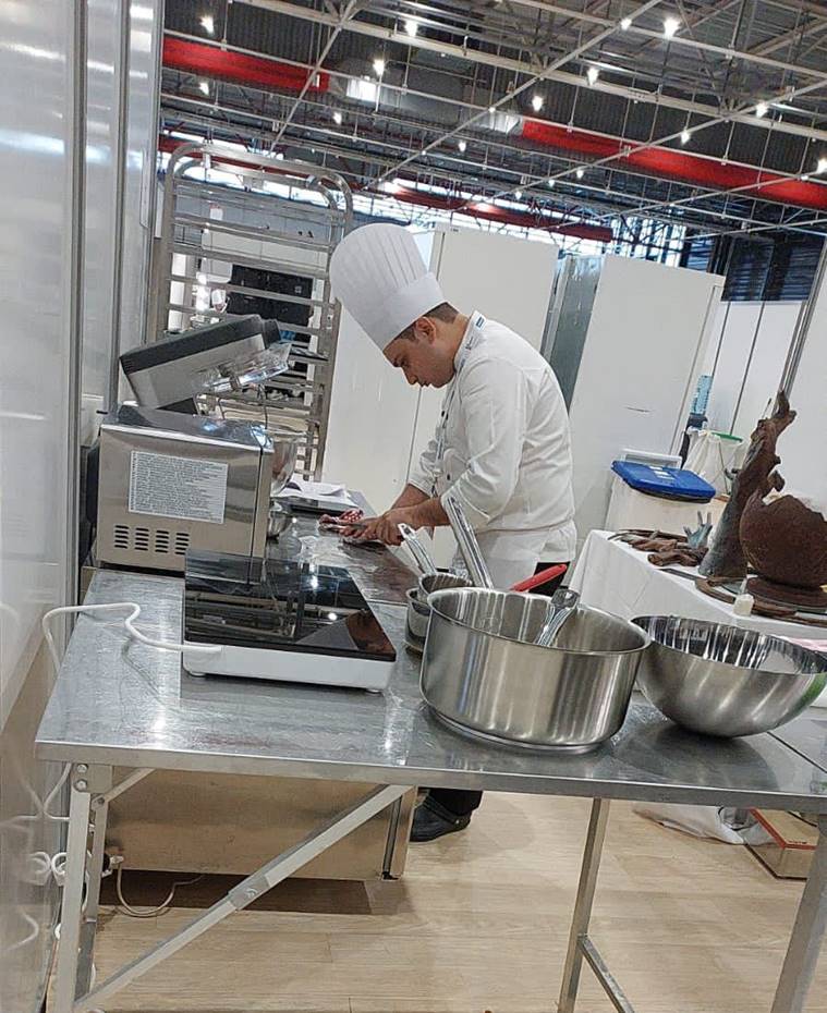 Silver Medalist Kashif Khan from Mumbai (Maharashtra) who represented India in the Skill Category - Patisserie and Confectionery