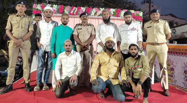 Gujarat cops Iftar party, Ram Navami clashes, Ram Navami clashes in Vadodara, Gujarat Police, public trust, Ram Navami procession, message of communal harmony, indian express, indian express news