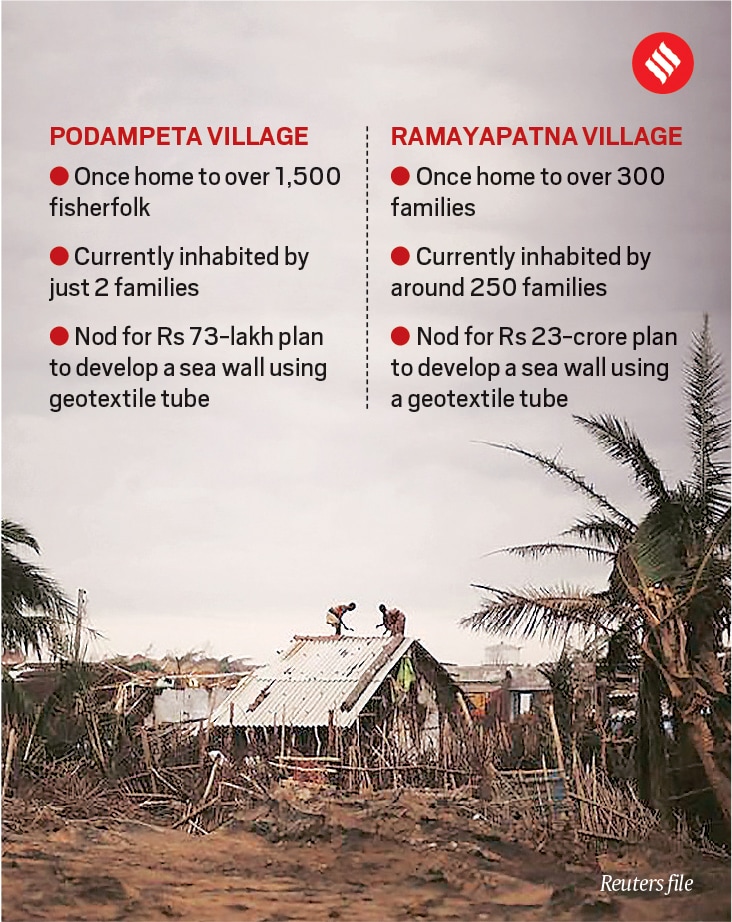 Left with just 11 inhabitants, a village caught between climate change and sea