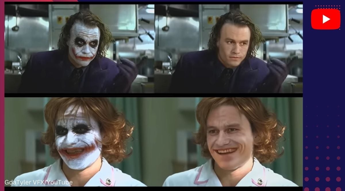 Vfx Artist Creates Video Of Heath Ledgers Joker Without Makeup In The Dark Knight Watch