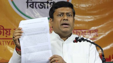 TMC treatment of tribal women, BJP to Murmu, Sukanta Majumdar, forced to do dandavat parikrama, indian express, indian express news