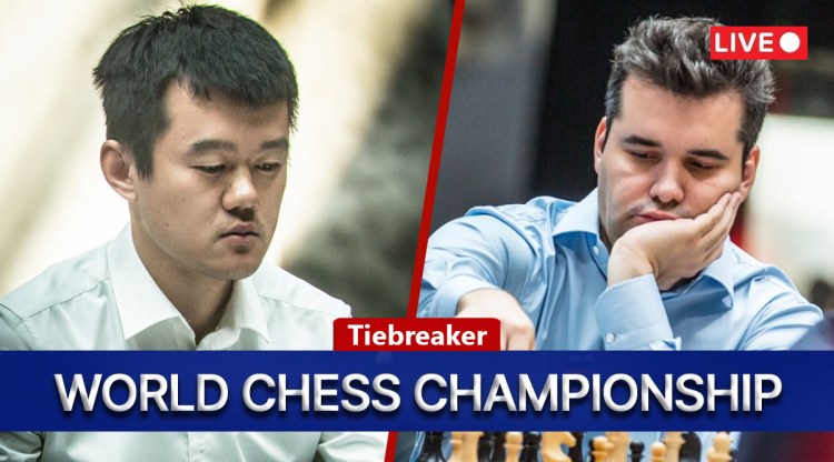 World Chess Championships 2023 Live, Tiebreaker Game Today: Ian Nepomniachtchi vs Ding Liren