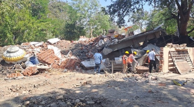 Days after as many as 36 people died in Indore’s Beleshwar Mahadev Jhulelal temple stepwell collapse, the local administration Monday launched a drive to remove encroachments from the religious complex