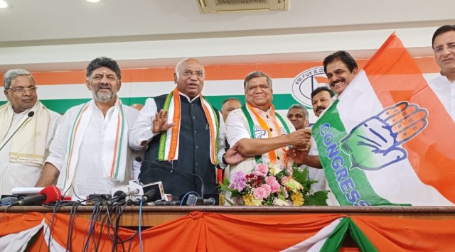 Former Karnataka chief minister and veteran BJP leader Jagadish Shettar, who resigned as MLA on Sunday after he was denied a ticket for the Assembly polls, was inducted into the Congress by All India Congress Committee (AICC) president Mallikarjun Kharge Monday morning.