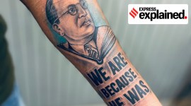 ambedkar 1200 A youth gets Dr BR Ambedkar tattooed on his arm
