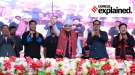 Amit Shah at the launch of the ‘Vibrant Villages’ programme in Kibithoo