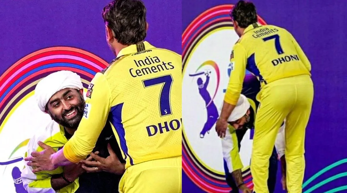 Arijit Singh touches MS Dhoni's feet at IPL 2023 opening ceremony, fans say 'legend respecting legend' | Entertainment News,The Indian Express
